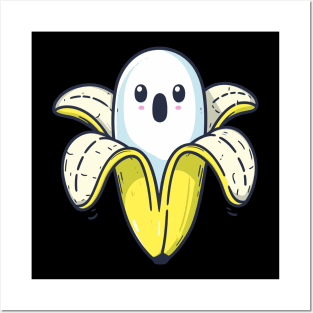 Boonana Funny Cute Banana Ghost Halloween Banana Lover Posters and Art